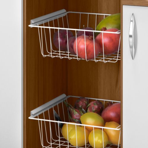 Cestos em aramado branco