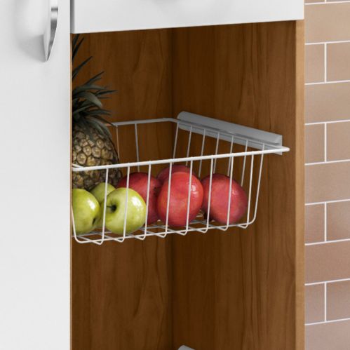 Cestos em aramado branco